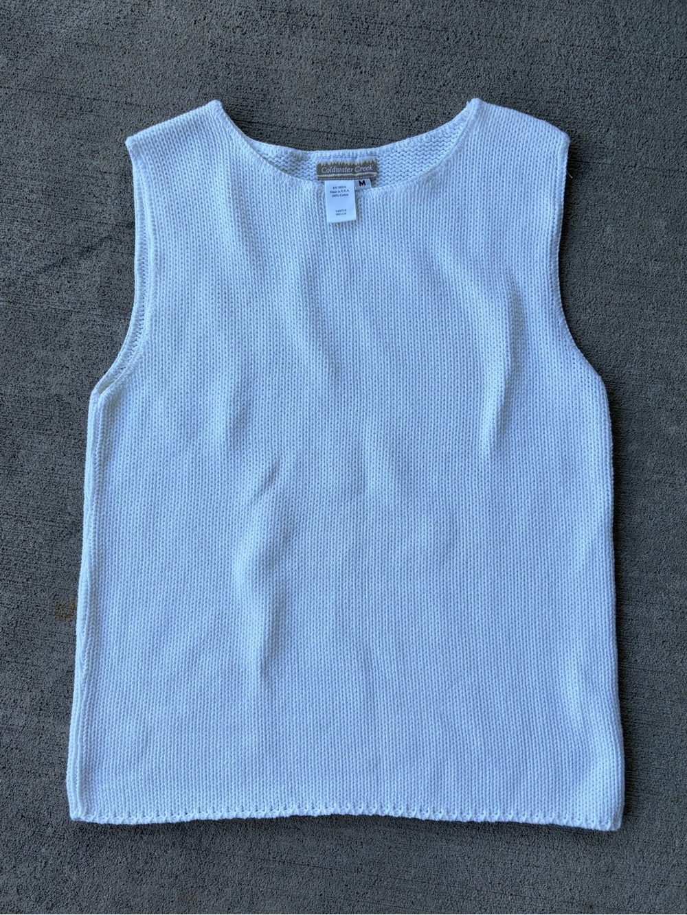 Vintage 90s coldwater creek cable knit tank top blouse sweater top